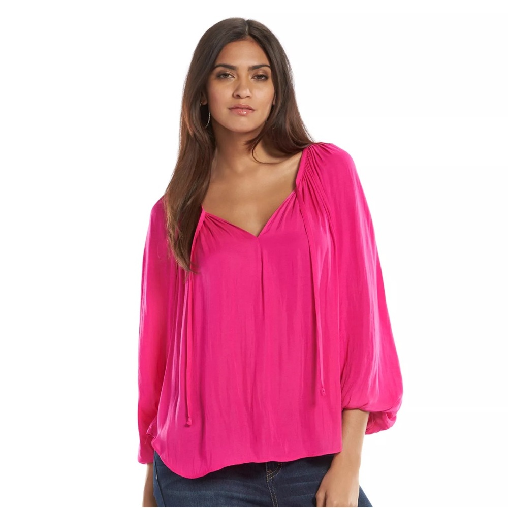 Jennifer Lopez Fuchsia Blouse